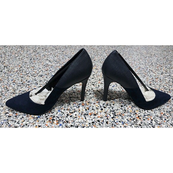 Call It Spring Womens Suede High Heels NAVY Size 8 Point Toe - Picture 8 of 13